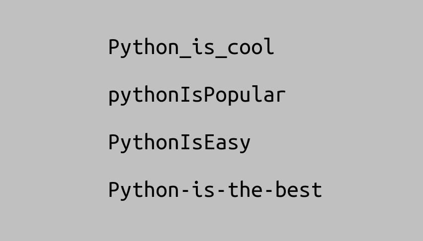 Python attributes wrote in case styles