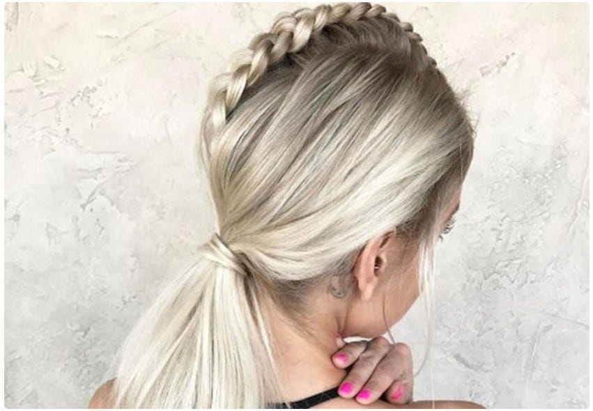 Mohawk Braid With A Low Ponytail