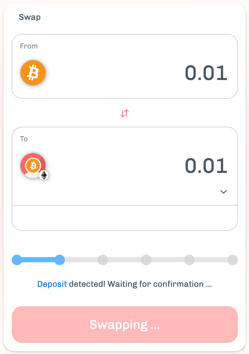 pTokens dApp — Sending tokens 1