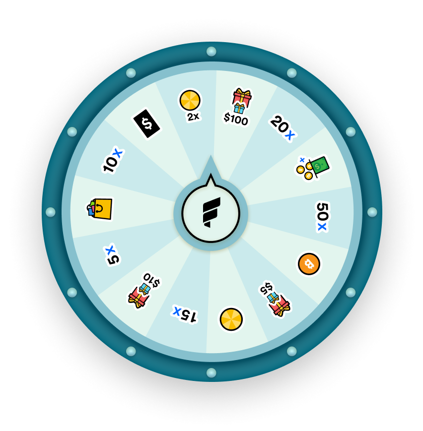 Fold bitcoin rewards app cardholder wheel for March 24,2021 — April 7,2021