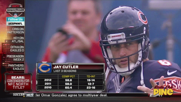 Jay Cutler Yelling For Ball