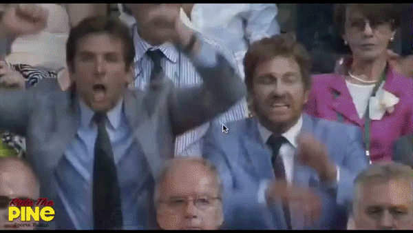 Bradley Cooper and Gerard Butler Celebrate Andy Murray Wimbledon win
