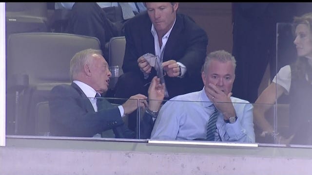 Jerry Jones Gets His Glasses Cleaned By Someone Else