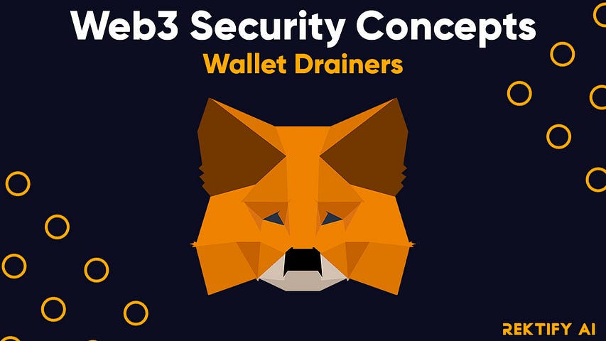 Web3 Security Concepts: Wallet Drainers with an image of the orange fox from the Metamask logo