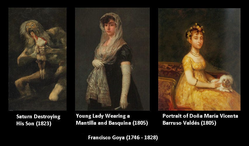 Three paintings by Francisco Goya