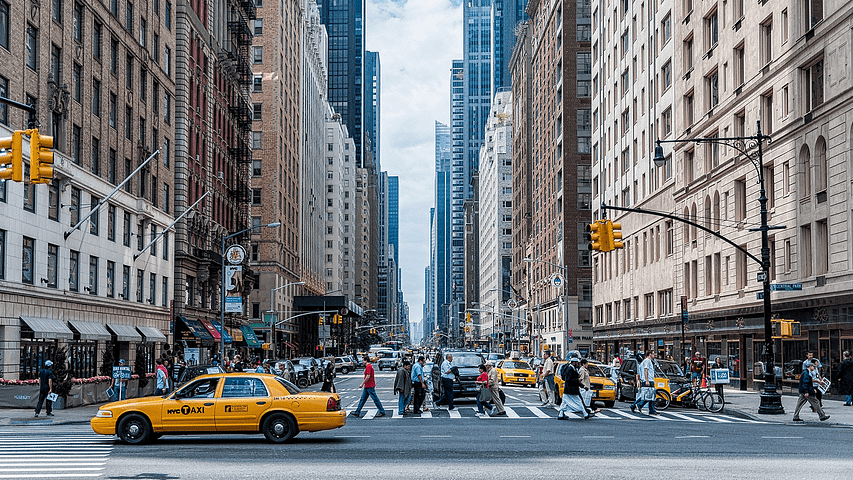 Crowded city street