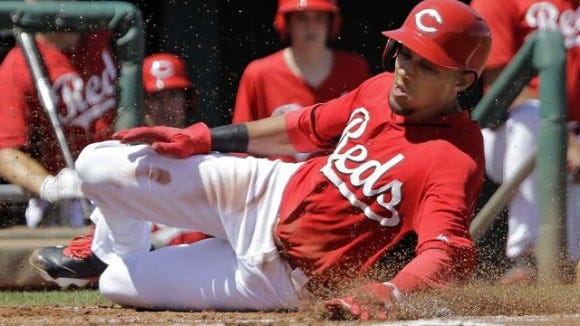 Billy Hamilton finished spring with a 3-for-4 performance against the Diamondbacks on Thursday. (AP)