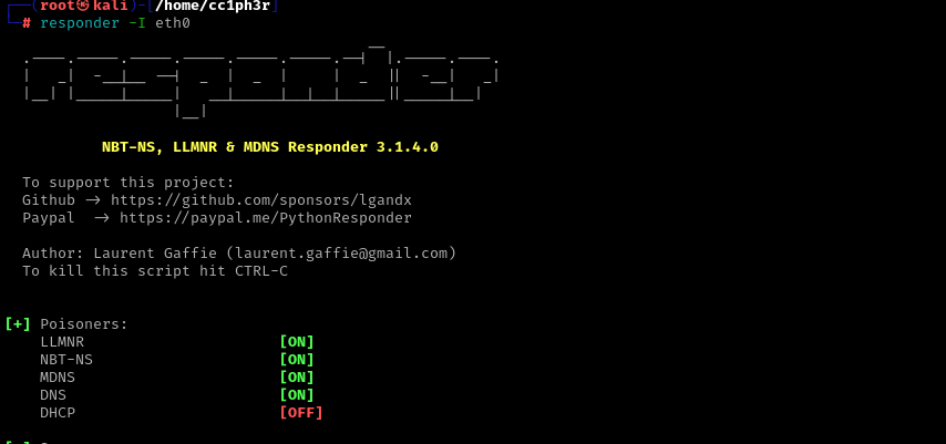 Responder a Kali Linux tool