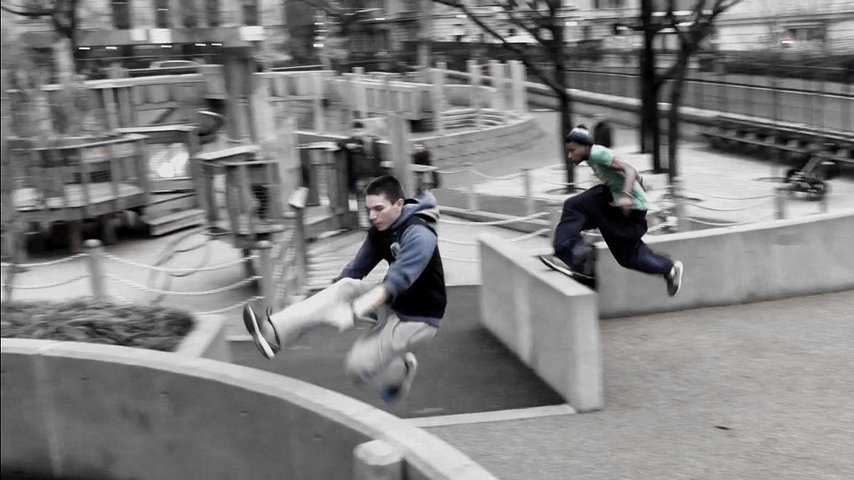 JayTracker and Hunter doing parkour in Central Park, NYC.