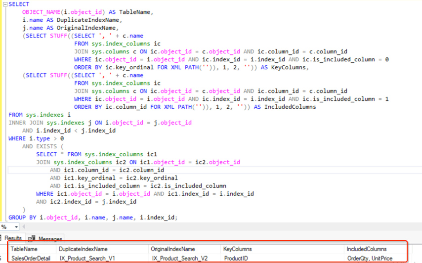 SQL Server’da Duplicate Index Problemi