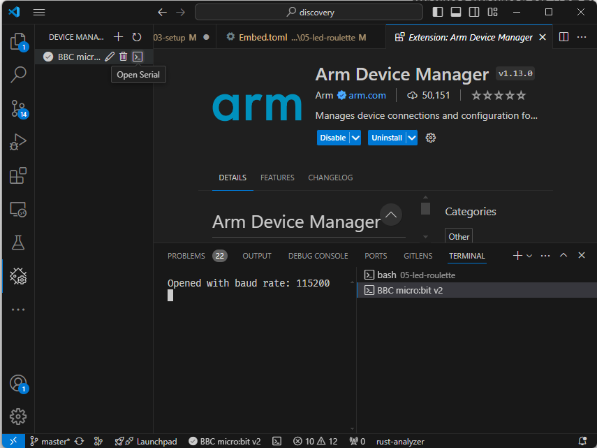 UI of ARM Device Manager Extension