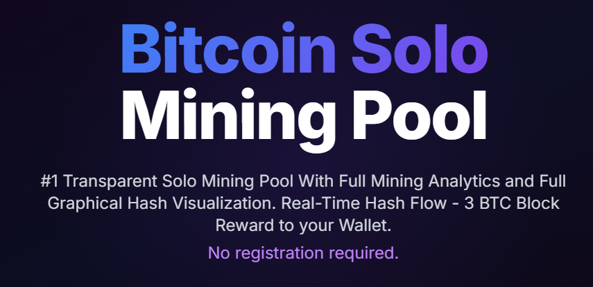 MySoloPool Launches Fee-Free Bitcoin Solo Mining Platform With Instant Hashpower Rentals