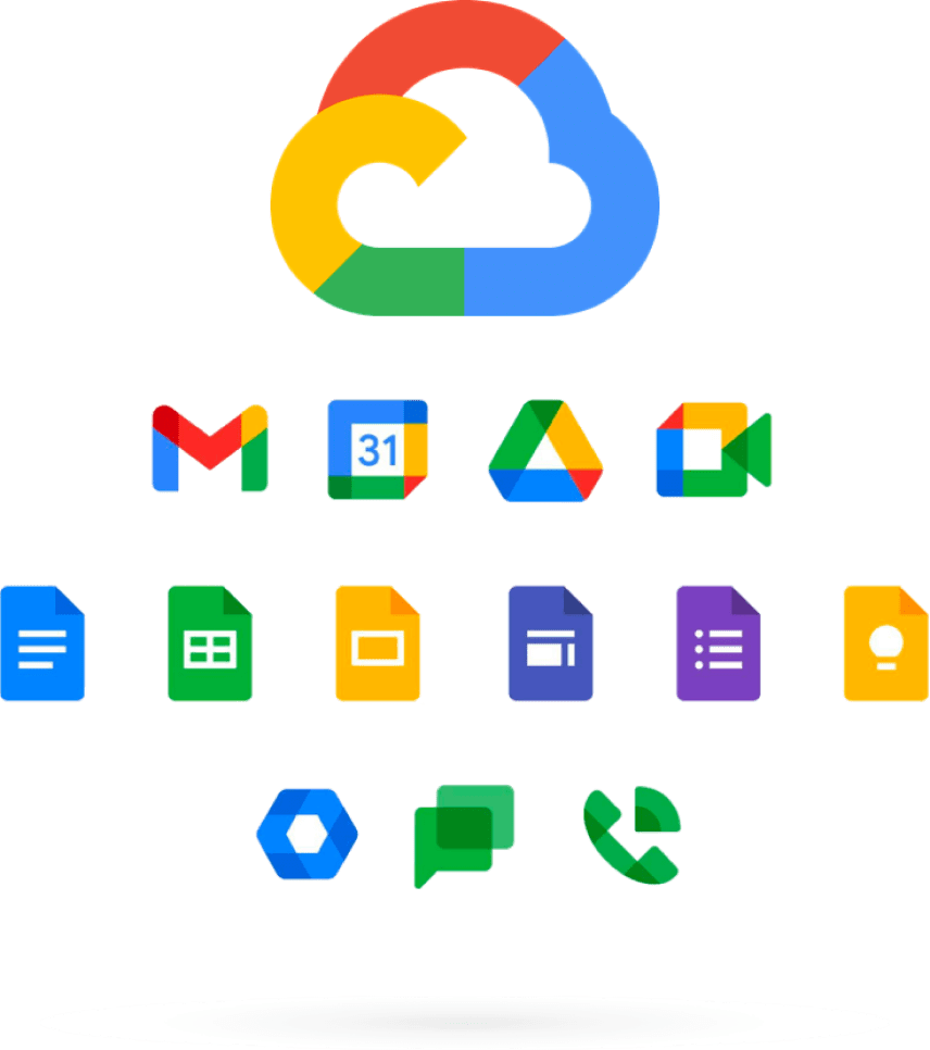 Google Workspace application logos