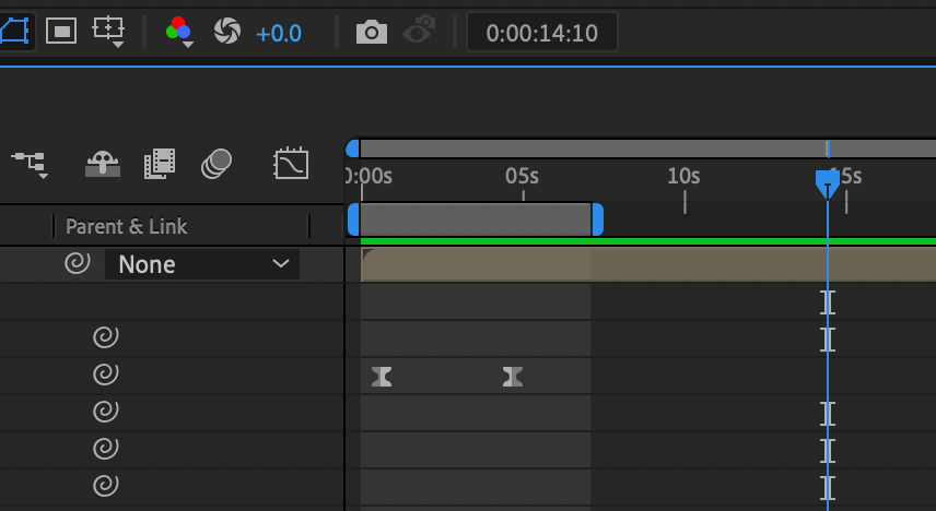 Keyframes on timeline