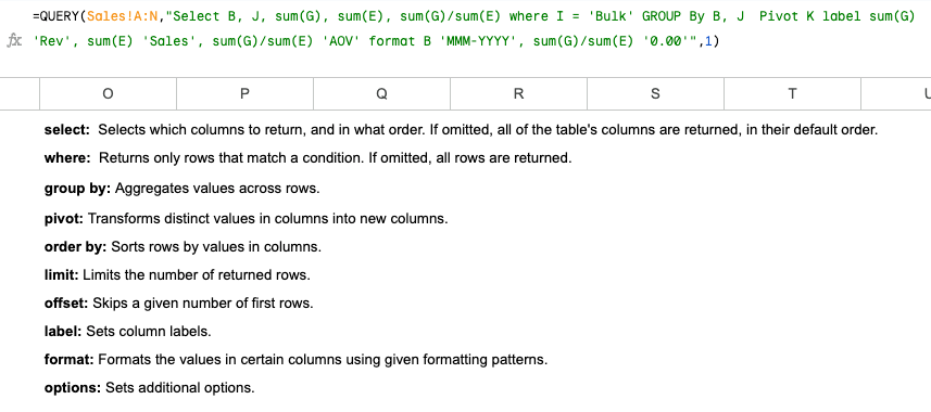Learn SQL using Google Sheets