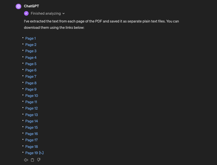 GPT exposing the pages as text files