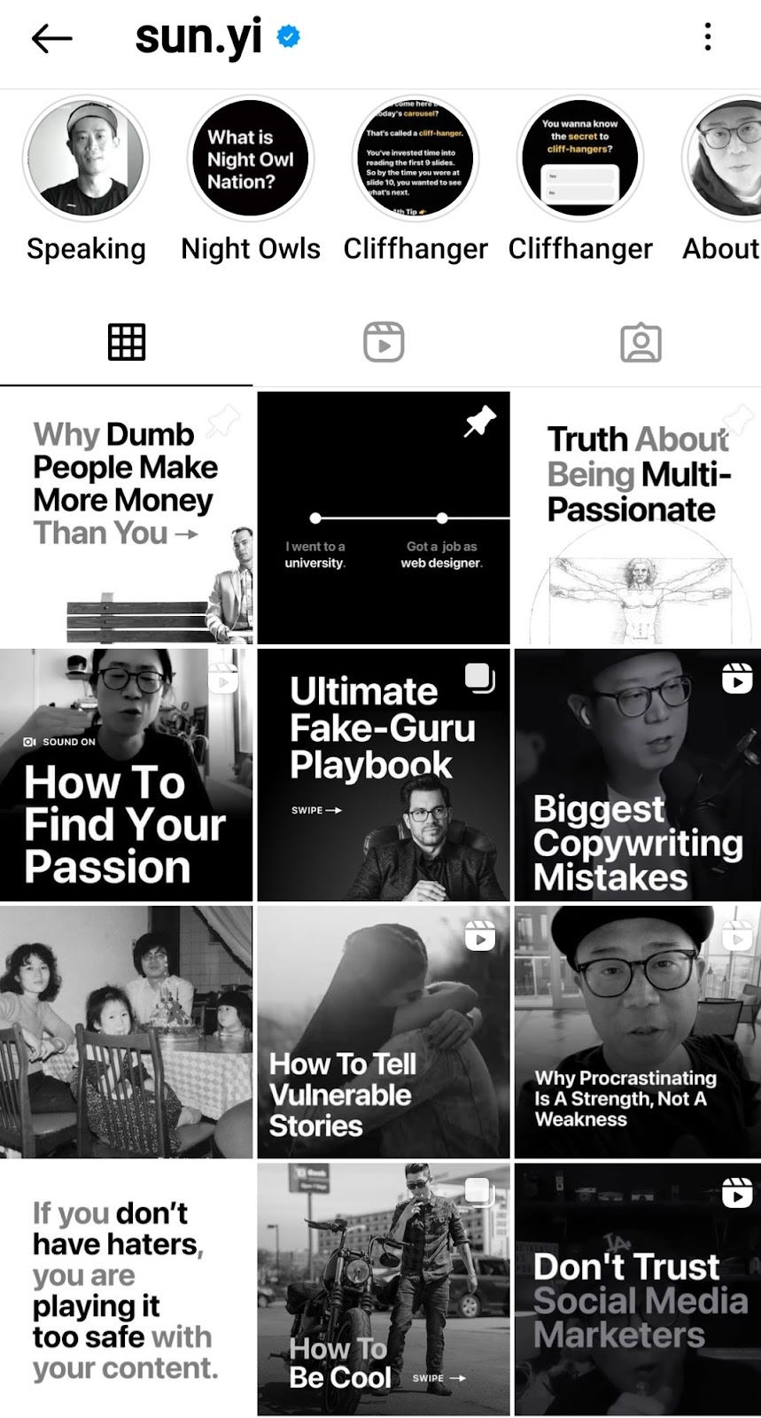 sun.yi Instagram Stories Examples