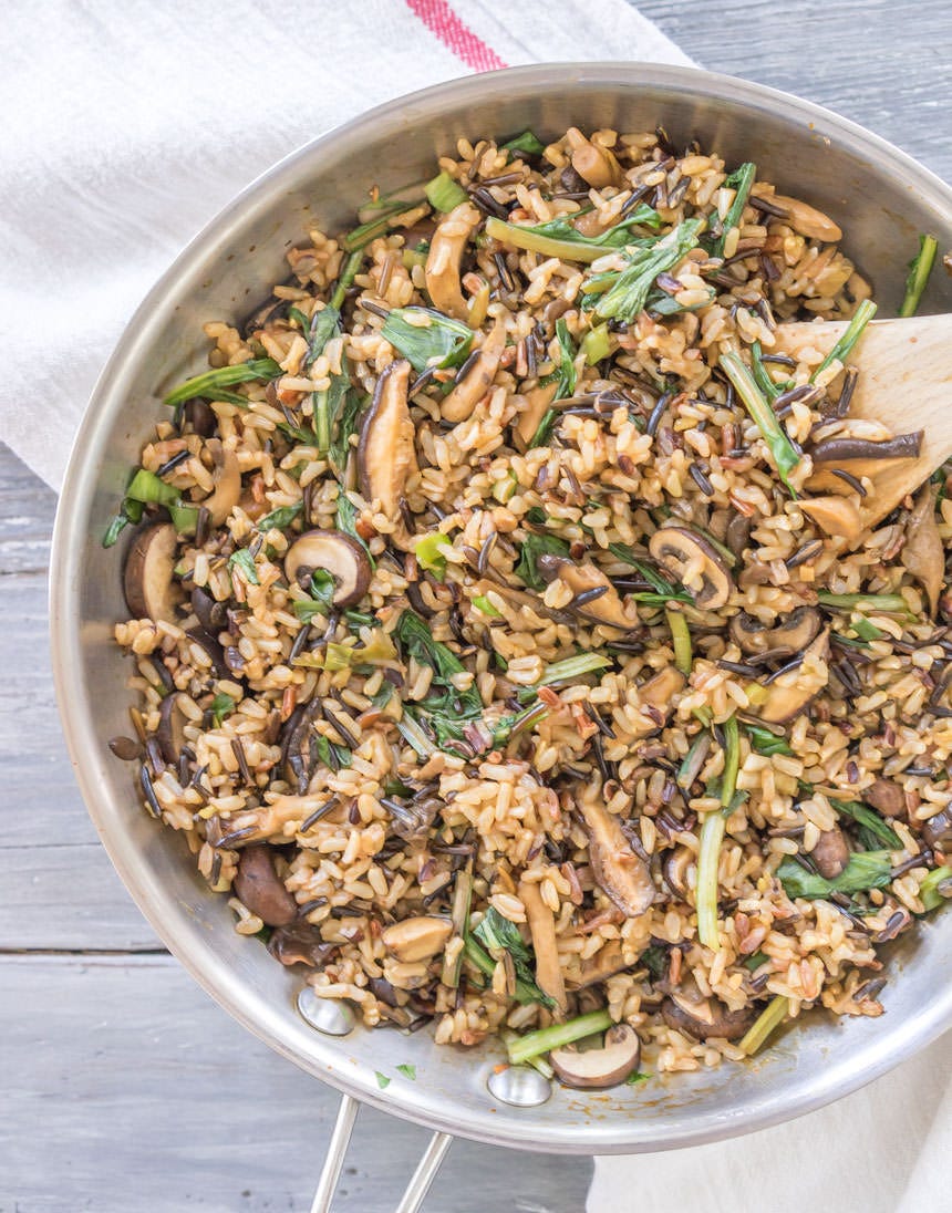 Wild-rice with wild-mushroom