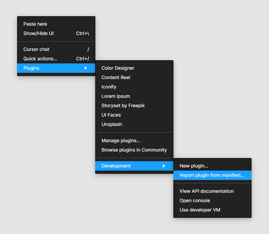 Pop-up menu in figma pages