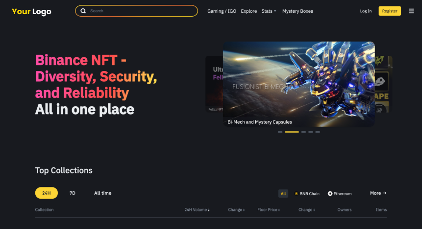 Binance NFT Marketplace Clone