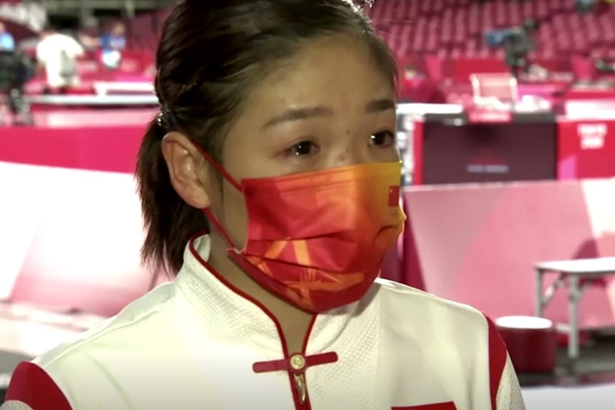 Liu, the 30-year-old female athlete, broke down in tears when speaking to state broadcaster CCTV after the match.