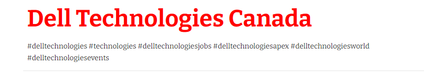 https://bit.ly/3KxOw4a  Dell Technologies Canada  #delltechnologies #technologies #delltechnologiesjobs #delltechnologiesapex #delltechnologiesworld #delltechnologiesevents #canada