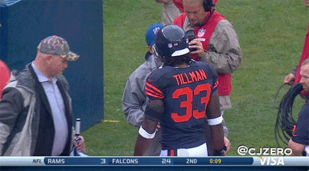 Charles Tillman Rescues reporter