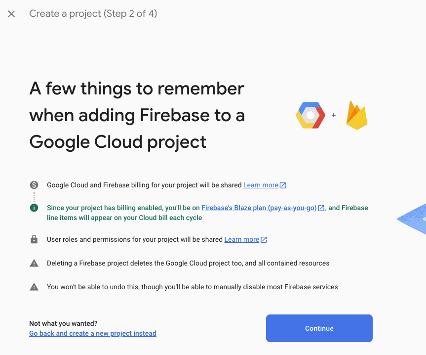 Create Firebase Project Step 3