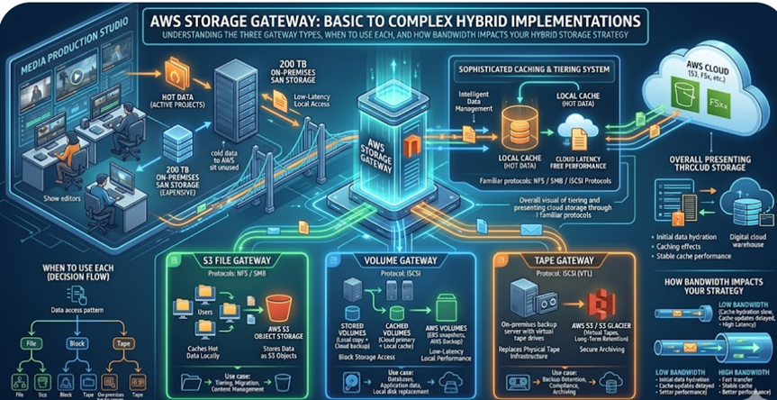 AWS Storage Gateway: Basic to Complex Hybrid Implementations