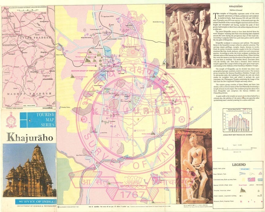 Khujuraho Tourist Map
