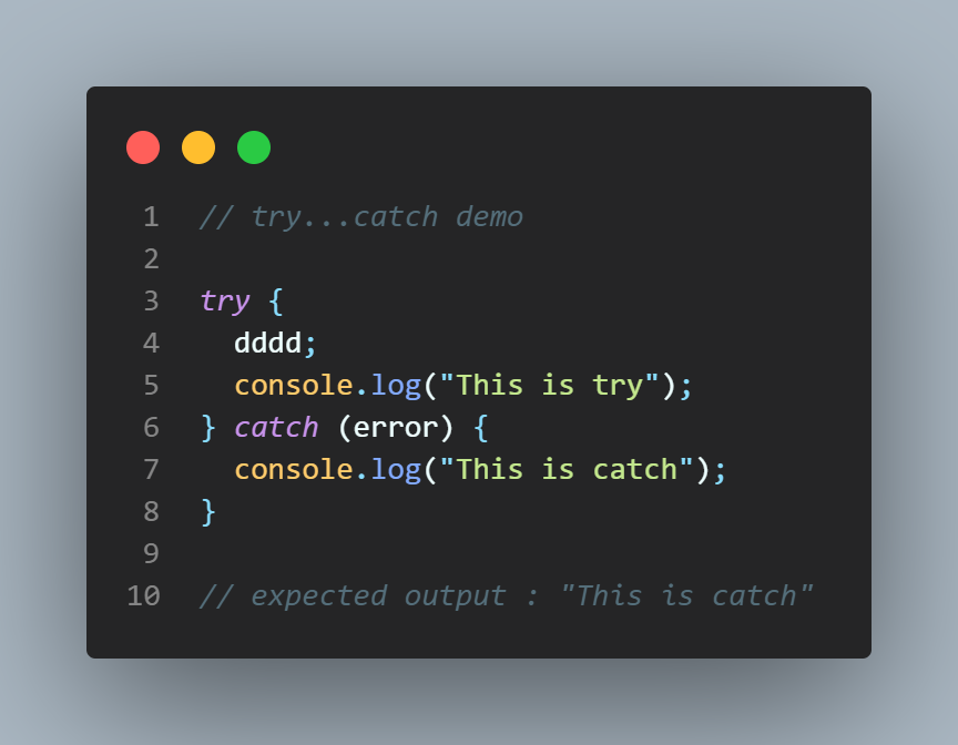 try-catch example