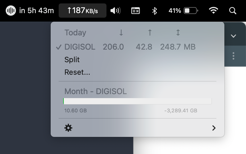 Bandwidth+ — https://apps.apple.com/us/app/bandwidth/id490461369