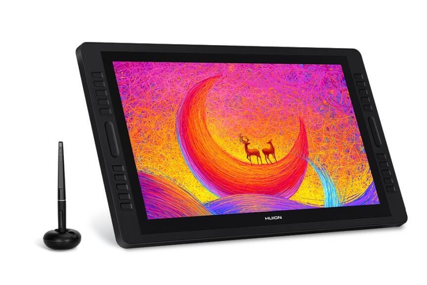 HUION KAMVAS STUDIO 22: BEST LARGE SCREEN STANDALONE DRAWING TABLET.