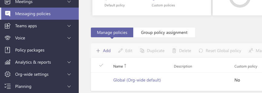 Enable chat in Microsoft Teams