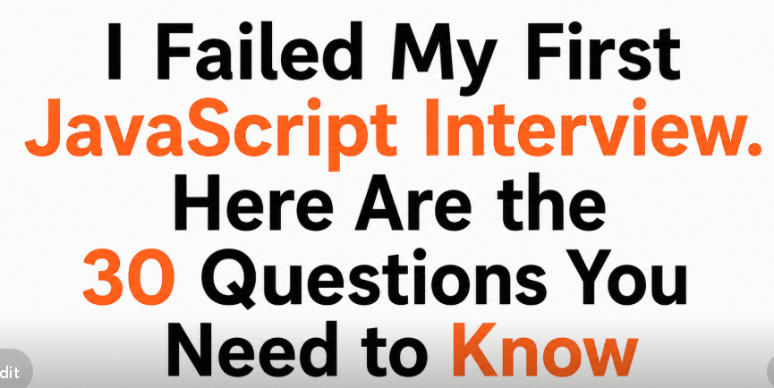 I Failed My First JavaScript Interview.