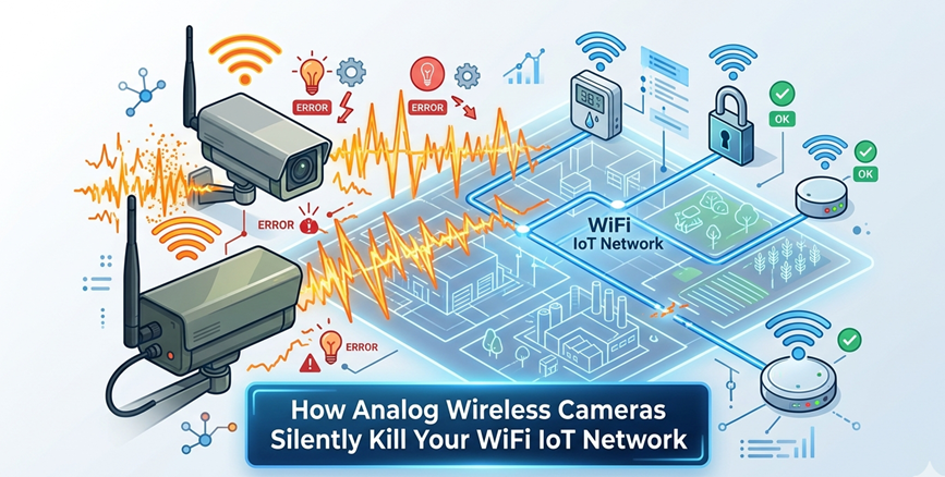 How Analog Wireless Cameras Silently Kill Your WiFi IoT Network