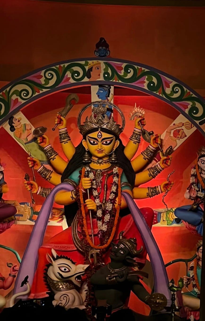 Photo of Goddess Durga taken by the author- Vidushi Mohan