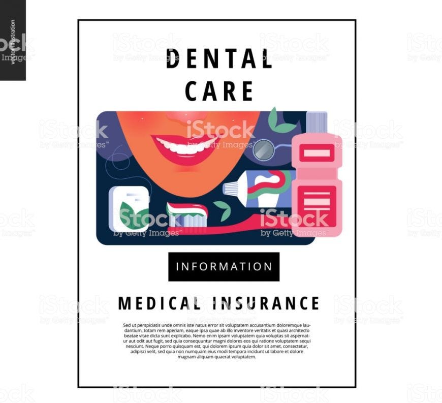 Medical Insurance Template Dental Care Stock Illustration ..