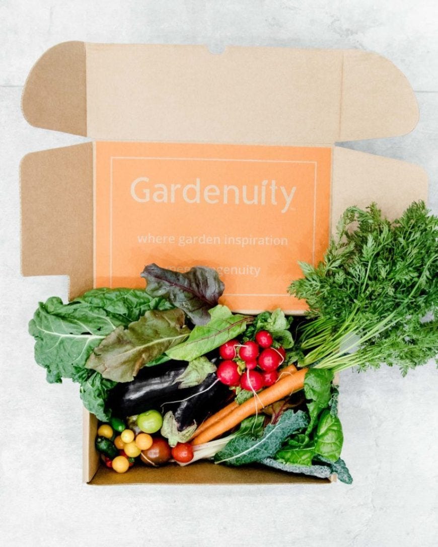 Garden Vegetables in Gardenuity Box