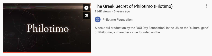 The Greek Secret of Philotimo (14 min)