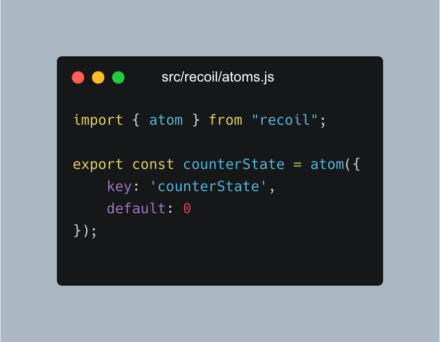 react recoil vs redux — creating the atoms