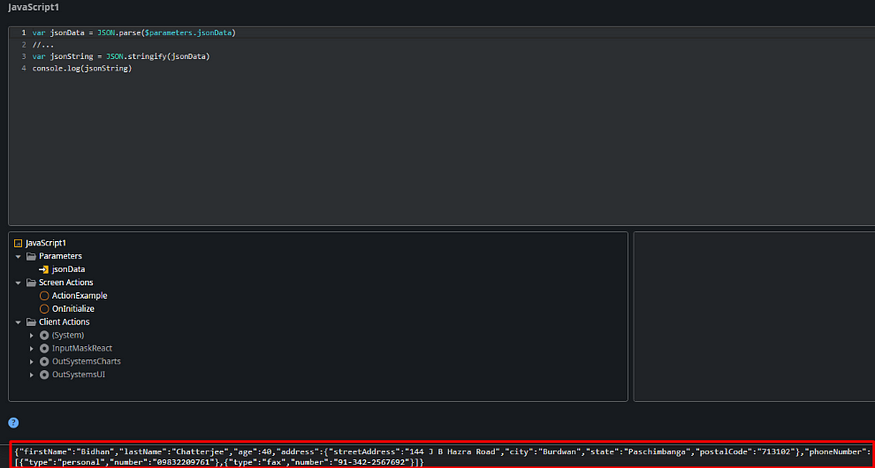 JSON.stringify method