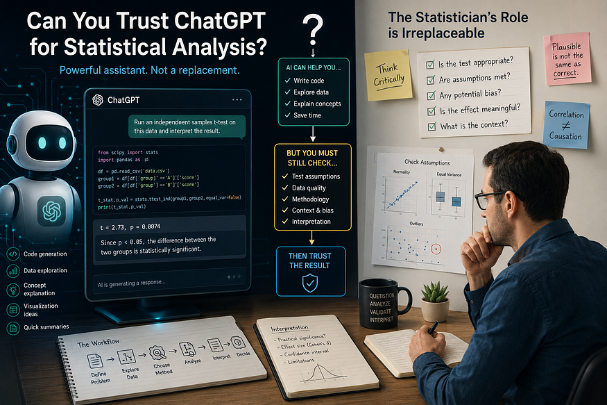 Can We Trust ChatGPT and Others for Statistical Analysis?