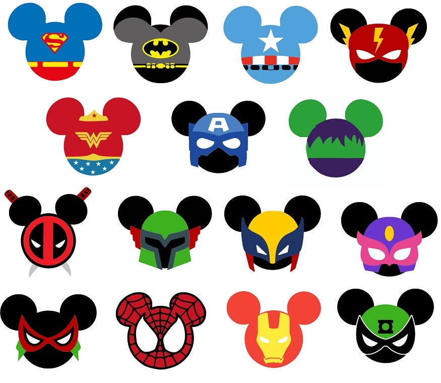 Ears Superhero Mickey svg bundle image clip art drawing