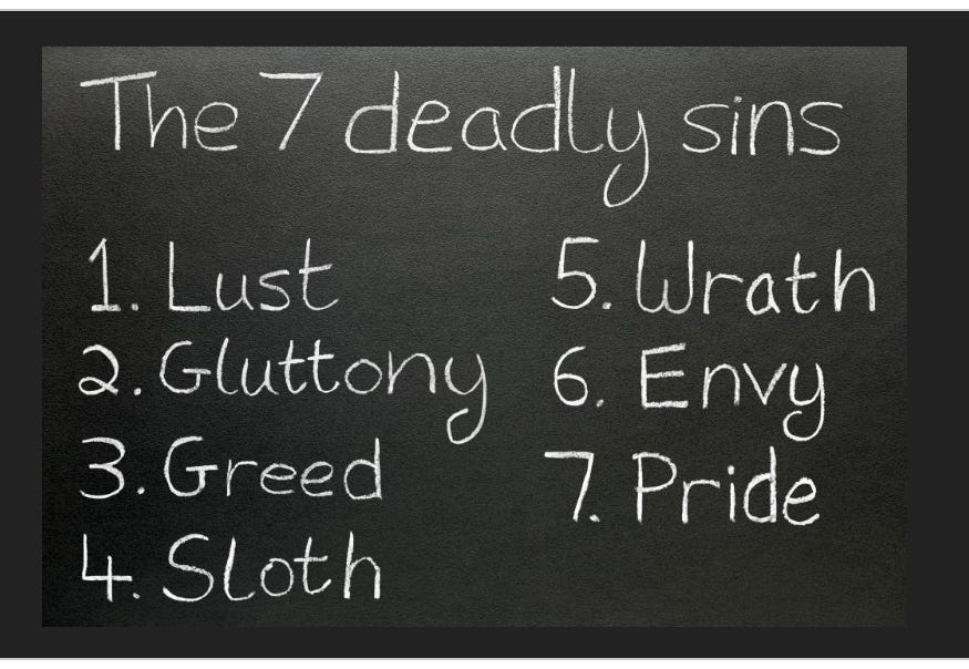 7 deadly sins