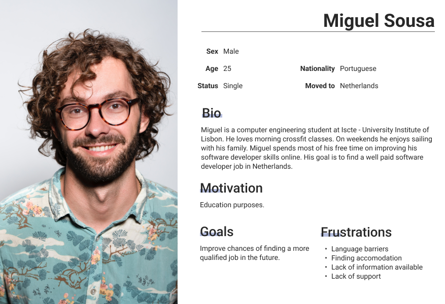 Picture of Miguel Sousa and his characteristics