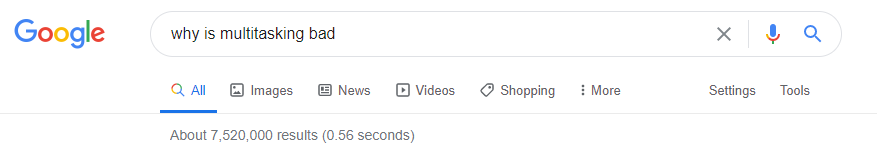 multitasking bad