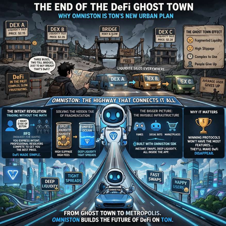 ​The End of the DeFi Ghost Town: Why Omniston is TON’s New Urban Plan