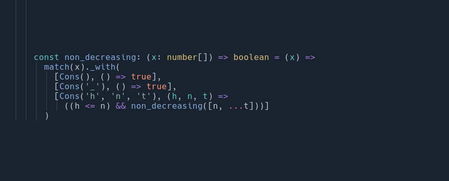 Using the function I wrote to write pretty FP style code!