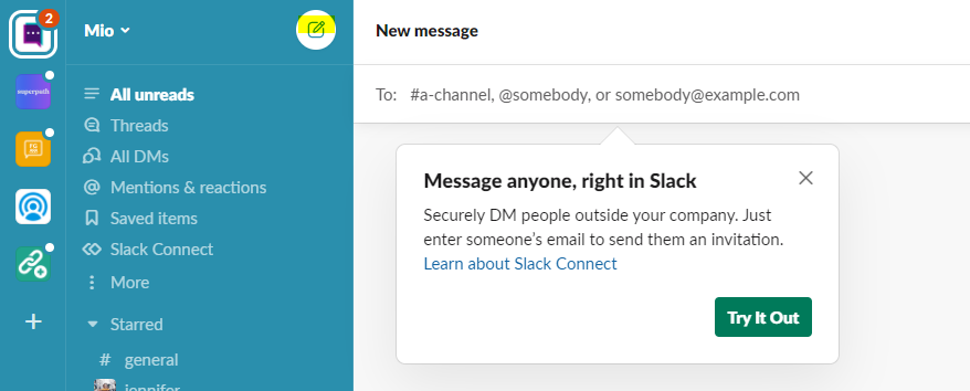 Slack Connect DMs